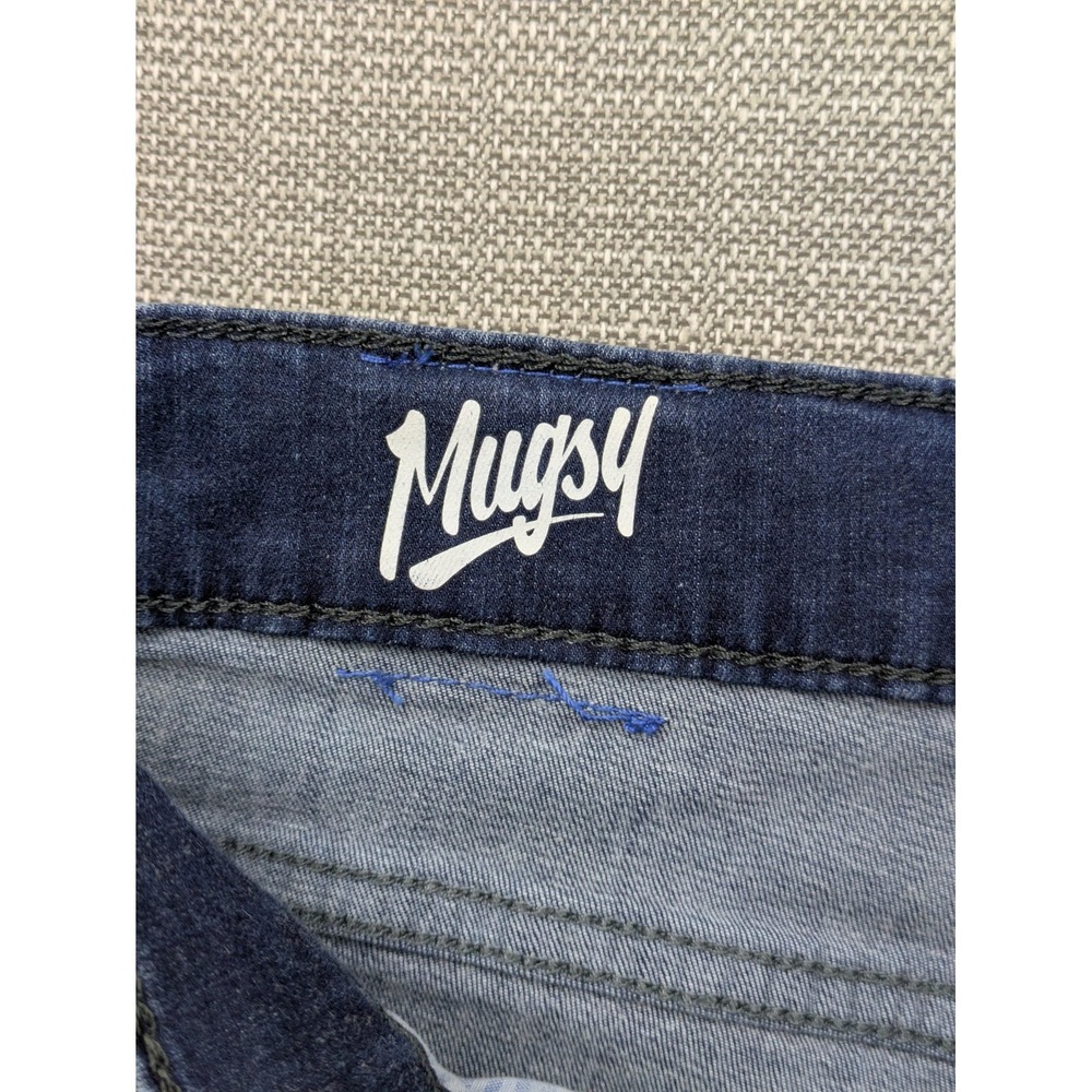Mugsy Fultons Jeans Mens 34x31 (36x32) Blue Medium Wash Tapered Stretch Denim - Picture 3 of 12